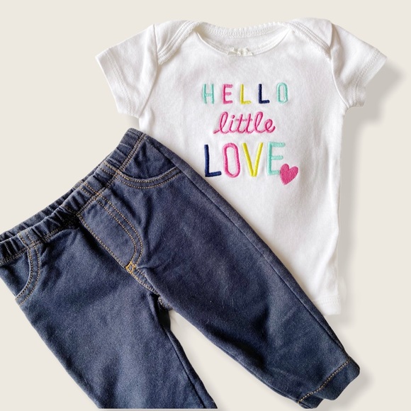 Carter’s Onesie + Jegging Outfit Size 3M - Picture 1 of 8